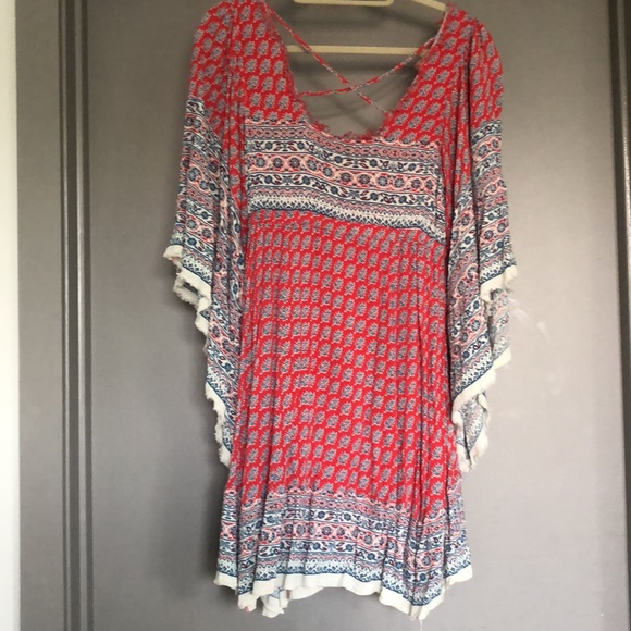 Flowy Free People Dress with Bell Sleeves - Picture 3 of 3
